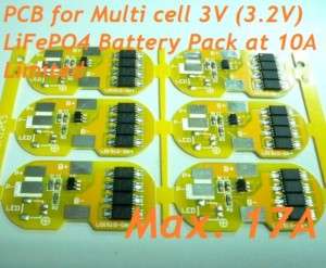 PCB Charger 3.2V (3V) LiFePO4 Battery Pack Cell max 10A  