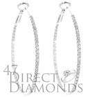 30 carat inside out diamond hoop earrings 14k white