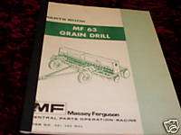 Massey Ferguson 63 Grain Drill Parts Manual  