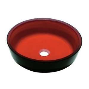   Tempered Artistic & Layered Glass Vessel Sink MGE 15044 Red & Black