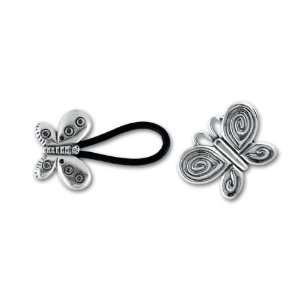  Sterling Silver Butterfly Button Clasp Arts, Crafts 