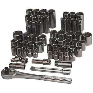  46300 Standard and Metric 1/2 Inch Drive Socket Wrench Set, 60 Piece