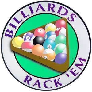 Billiards Rack Em Metal Sign 