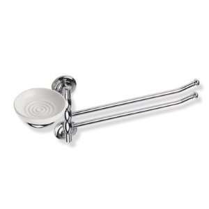  Idra Classic Style Wall Mounted Double Towel Bar with Soap 