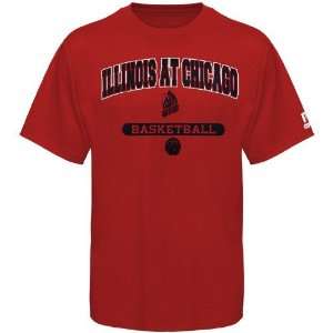  Russell Illinois Chicago Flames Flame Red Basketball T 