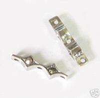 Sterling Silver 3 Strand MARCASITE Bead Spacer 12.8mm  