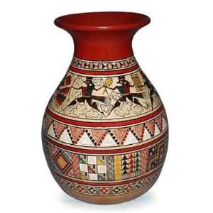  Ceramic vase, Inca Warriors
