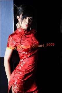 Chinese Mini Cheongsam Evening Dress Red S 6XL WMD 02  