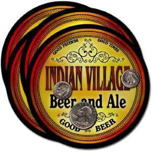 Indian Village , IN Beer & Ale Coasters   4pk