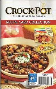 Crockpot Recipe Card Collection Cookbook  