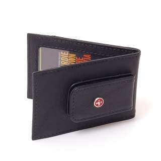 Slim Money Clip Front Thin Pocket Wallet Leather Magnet Clip ID Window 