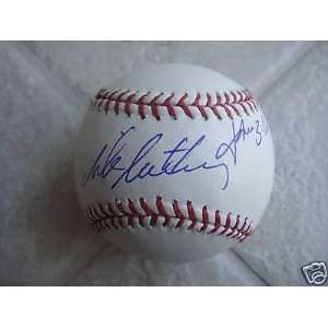  Mike Matheny Autographed Baseball   Brewers Official Ml 