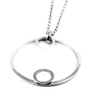   necklace features loose interlinked circles for a modern, relaxed feel