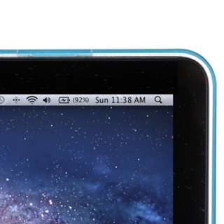 15 Aqua Blue Rubberized see through Macbook Pro Case with TPU 