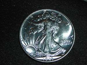 1943 CH BU HALF DOLLAR LUSTROUS  