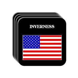  US Flag   Inverness, Florida (FL) Set of 4 Mini Mousepad 