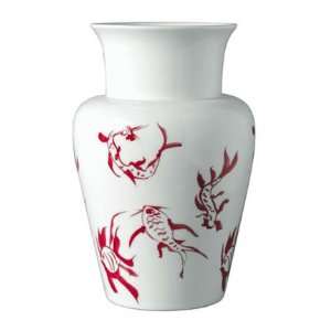  Raynaud Marquises & Mandarins Fish Vase 10 in H