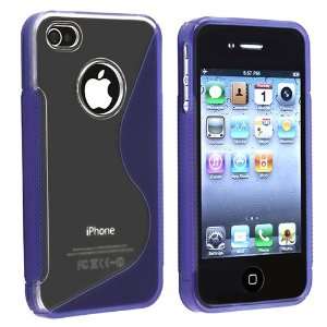   Apple® iPhone® 4 4S, Clear / Frost Dark Purple S Shape Electronics