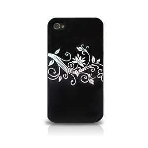  APPLE iPHONE 4 4S EMBOSSED SILICON CASE PROTECTOR COVER  WHITE IVY 