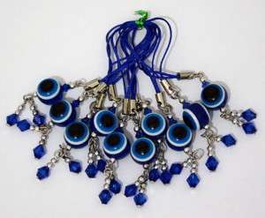Lot of 10   Lucky Eye iPod iPhone Evil Eye Cell Straps  