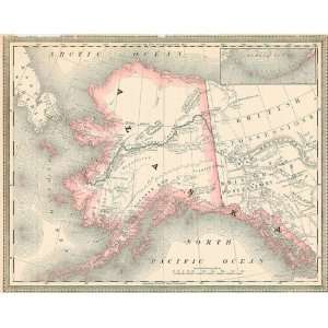  McNally 1890 Antique Map of Alaska