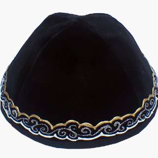 Kippah Velvet   Handpainted 79 