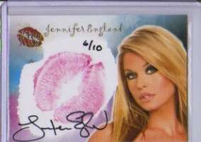 2007 Benchwarmer Jennifer England Kiss Autograph 6/10  
