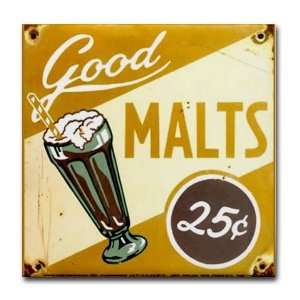  Good Malts Tin Sign Reproduction Art Art Tile Coaster by 