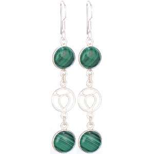  Malachite Earrings   Sterling Silver 