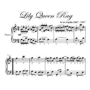  Lily Queen Rag Scott Joplin Big Note Piano Sheet Music 