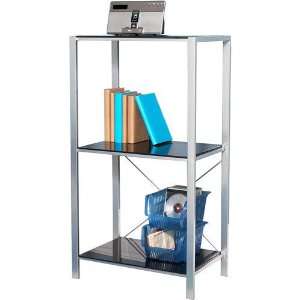  Metal and Glass Bookcase