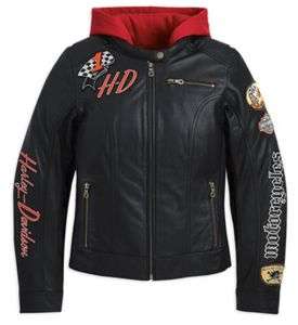 HARLEY® WOMENS JOYRIDE 3 IN 1 LEATHER JACKET 97071 11VW  