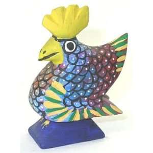 Chicken 3 3/4 Inch Oaxacan Wood Carving 