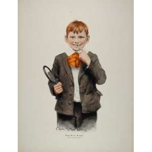  ORIGINAL 1914 Chas. A. MacLellan Boy Tooth Color Print 