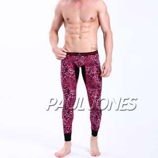   Soft Mens thermal Long Johns underwear Legging pants,Leopard designer