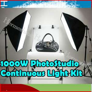 1000W Pro Photo Studio Soft Box Continuous Light Kit  