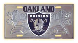 NEW OAKLAND RAIDERS NFL OFFICIAL 3D LICENSE PLATE COVER  