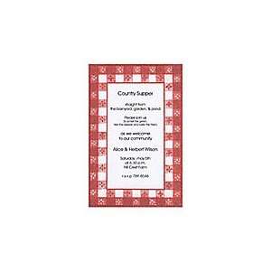  Red Oilcloth Invitation Luncheons Invitations Health 