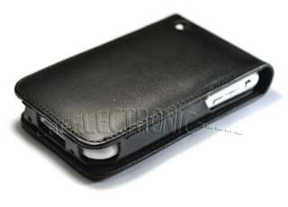 New Flip Leather Hard Case Cover for iPhone 3G 3GS BK  