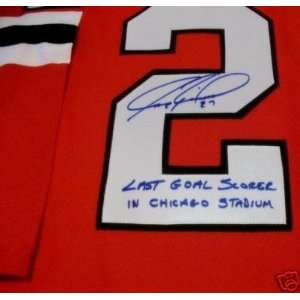 Jeremy Roenick Signed Chicago Stadium Blackhawks Jersey