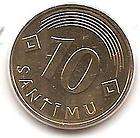 LATVIA LATVIAN 10 SANTIMI   COIN 1992 y   UNC