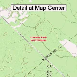  USGS Topographic Quadrangle Map   Lovelady South, Texas 