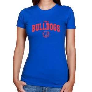  Louisiana Tech Bulldogs Ladies Royal Blue Logo Arch T 