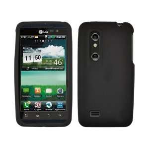 Solid Black Silicone Skin Gel Cover Case For LG Thrill 4G 
