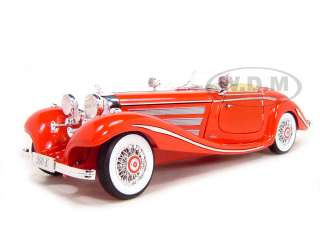 1936 MERCEDES 500K SPECIALROADSTER RED 118 DIECAST MODEL CAR BY 