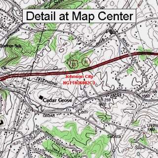  USGS Topographic Quadrangle Map   Johnson City, Tennessee 