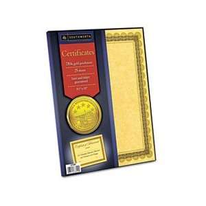  Parchment Certificates, Gold w/Gld Brown Border, 24 lbs 