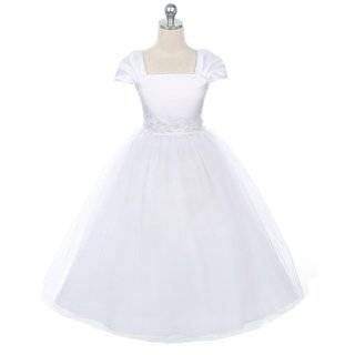 White Flower Girl Dress or Baptism Communion Dress (Girls Size Toddler 