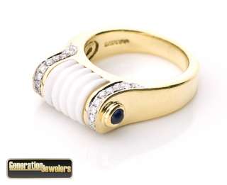 Signature Lagos Caviar Diamond Ring In 18K Yellow Gold Stunning Size 