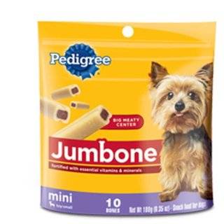 Pedigree Jumbone Mini Snack Food for Toy / Small Dogs, 10 Count Bones 